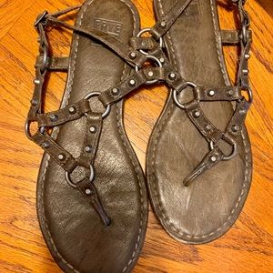 Frye Studded Sandals- Slate
